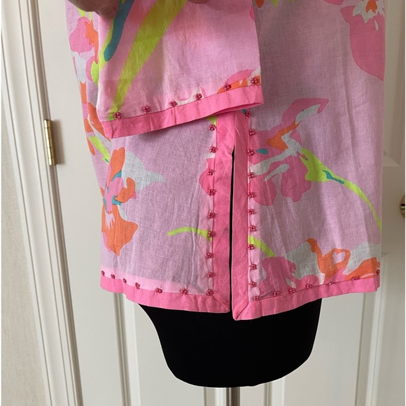 NWT! Gretchen Scott Tuemii embellished tunic, iconic Iris pale pink. Size XS - Picture 12 of 12